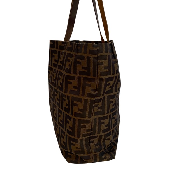 Fendi Tote Bag – Classic Zucca Logo Tote - Vintage - Authentic - Shopper Tote - Picture 2 of 15